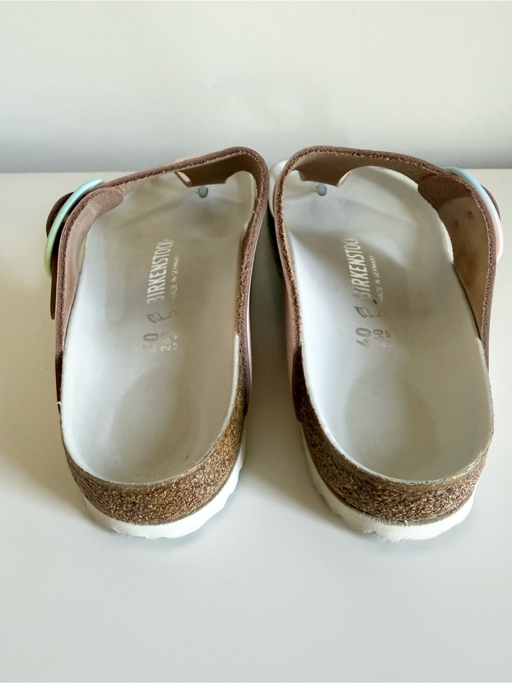 Birkenstock Gizeh Big Buckle Ombre Light Rose Leather Thong Sandals 40 260 9/9.5 - Picture 8 of 15